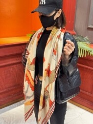 에르메스 Hermès 모던 클래식 패턴 빈티지 캐주얼 스카프 140*140cm