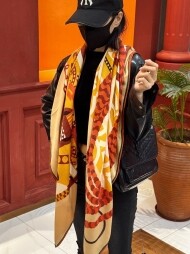 에르메스 Hermès 모던 클래식 패턴 빈티지 캐주얼 스카프 140*140cm