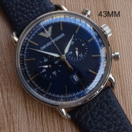 엠포리오 아르마니 에비에이터 크로노그래프 남성 가죽 시계 AR11105