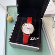 엠포리오 아르마니 시계 여성용 알마니시계 로즈골드 레드 AR11114