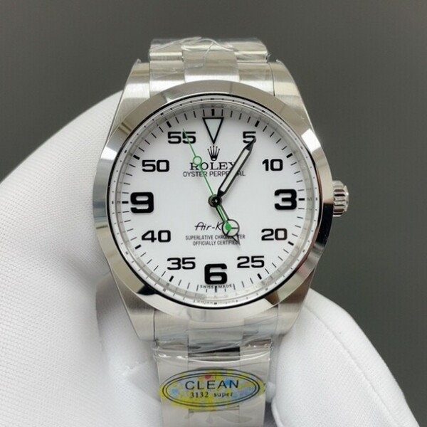 위핑,롤렉스 Rolex 에어킹 다이얼 스테인리스 스틸 남성용 시계 116900BKAO 40mm clean 공장