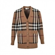 버버리 BURBERRY 빈티지 클래식 체크 브이넥 커플 카디건 스웨터