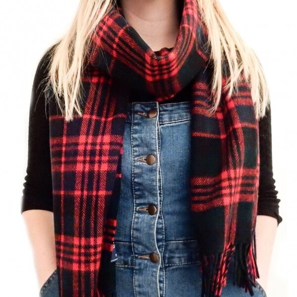 위핑,타탄 램스울 와이드 스카프 - 맥도날드