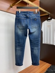 프라다 PRADA 심플 캐주얼 스판 남자 청바지