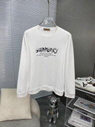 버버리 BURBERRY 영문 로고 심플 라운드 커플 긴팔 맨투맨