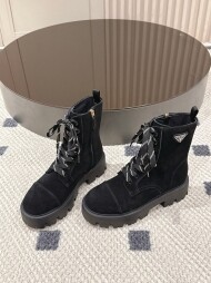 프라다 PRADA 클래식 삼각 로고 패션 부츠