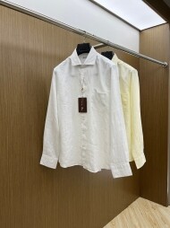 로로피아나 Loro Piana 심플 컴포트 캐주얼 남자 긴팔 셔츠