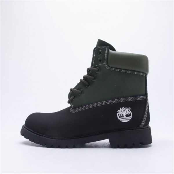 위핑,팀버랜드 프리미엄 레더 레이스업 높이가 높은 부츠 그린 블랙