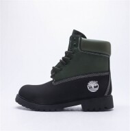 팀버랜드 프리미엄 레더 레이스업 높이가 높은 부츠 그린 블랙