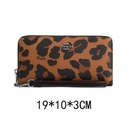코치 레오파드 지퍼 장지갑 CC865