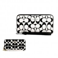 코치 시그니처 캔버스 장지갑 CP409