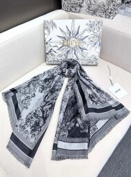 디올 DIOR 클래식 패턴 빈티지 캐주얼 스카프