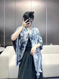 디올 DIOR 클래식 패턴 빈티지 캐주얼 스카프