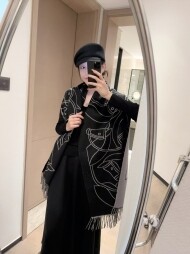 에르메스 Hermès 로고 자카드 모던 빈티지 캐주얼 스카프