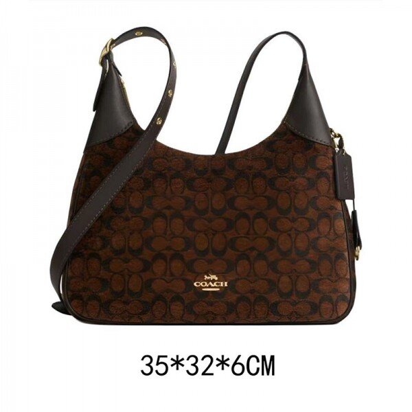 위핑,코치 CCE49 엘라 숄더백 시그니처 셰닐 골드