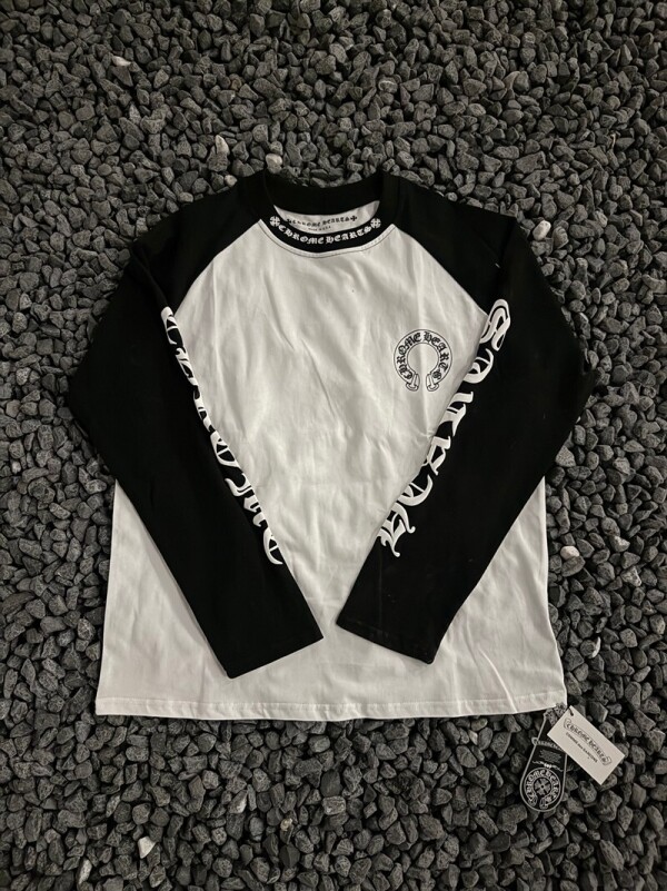 위핑,크롬하츠 Chrome Hearts 모던 클래식 패턴 캐주얼 긴팔 티셔츠 남녀공용