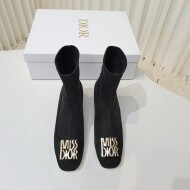 디올 DIOR 메탈 로고 스타일리시 힐 여성 앵클부츠