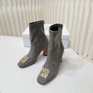디올 DIOR 메탈 로고 힐 여성 부츠