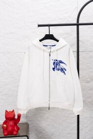 버버리 BURBERRY 클래식 전마 프린트 캐주얼 후드 코트 남녀 공용