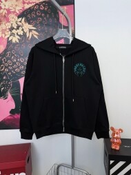 크롬하츠 Chrome Hearts 대형 로고 패치 자수가 있는 세련된 후드 재킷