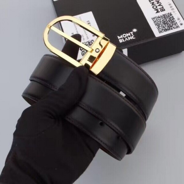 위핑,BLANC 버클 소가죽 벨트 금색 바늘귀 너비 3.5cm