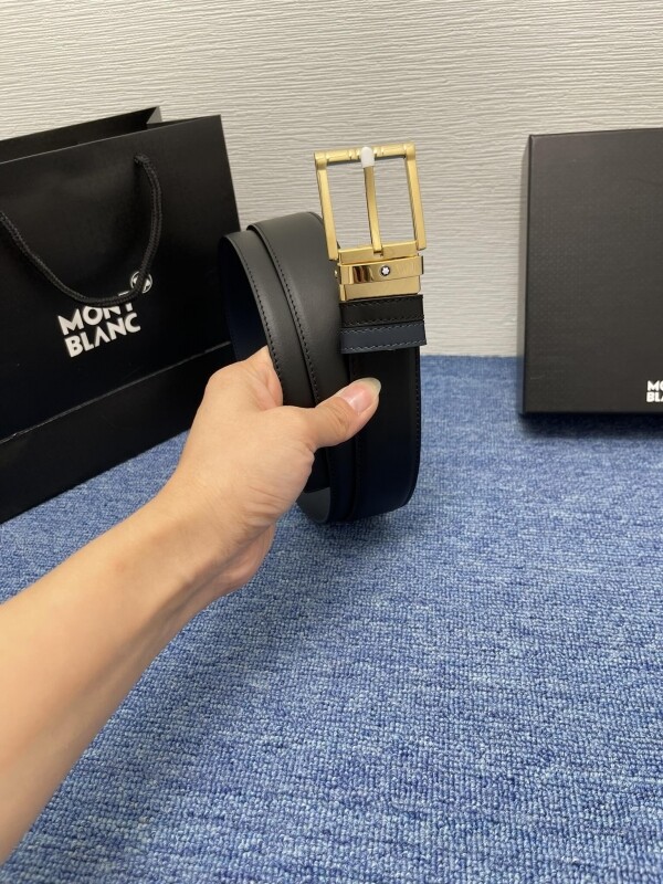 위핑,BLANC 버클 소가죽 벨트 금색 바늘귀 115032