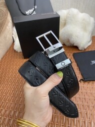 BLANC 버클 소가죽 벨트 바늘귀 너비 3.5cm