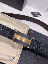 BLANC 양면 자동벨트 은색 너비 3.5cm