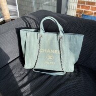 샤넬 데님 도빌백 라지