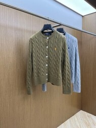 폴로 랄프로렌 RALPH LAUREN 조랑말 로고 꽈배기 여성 니트 카디건