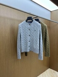 폴로 랄프로렌 RALPH LAUREN 조랑말 로고 꽈배기 여성 니트 카디건