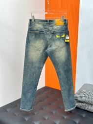 펜디 FENDI 클래식 모던 심플 캐주얼 일자 청바지