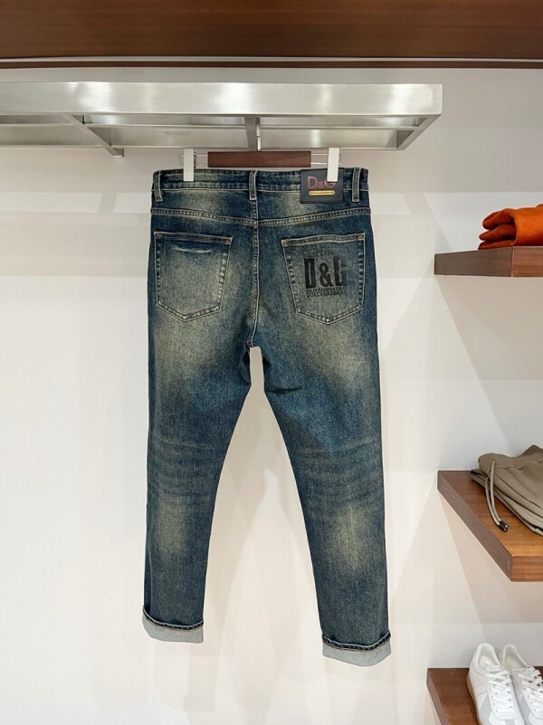 위핑,돌체앤가바나 Dolce & Gabbana 클래식 모던 심플 캐주얼 일자 청바지