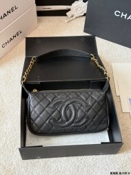 샤넬 겨드랑이 백 클래식 캐비어 소가죽 숄더백 통근 빈티지백