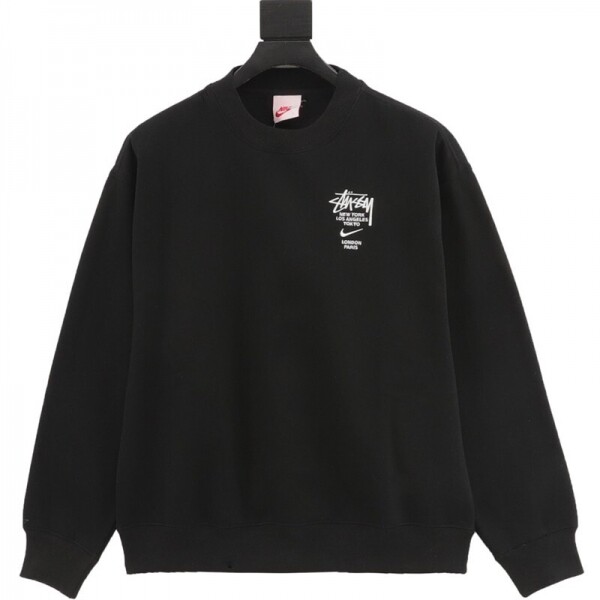 위핑,나이키 Nike 콜라보레이션 로고 자수 스포티 캐주얼 크루넥 스웨트셔츠