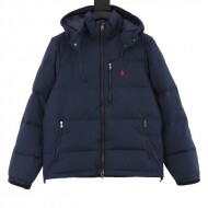 폴로 랄프로렌 POLO RALPH LAUREN 작은 말 로고 자수 후드 다운 재킷