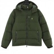 폴로 랄프로렌 POLO RALPH LAUREN 작은 말 로고 자수 후드 다운 재킷