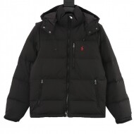 폴로 랄프로렌 POLO RALPH LAUREN 작은 말 로고 자수 후드 다운 재킷