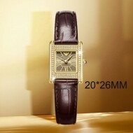 엠포리오아르마니 아르마니 Genni 스퀘어 여성 가죽시계 AR11705