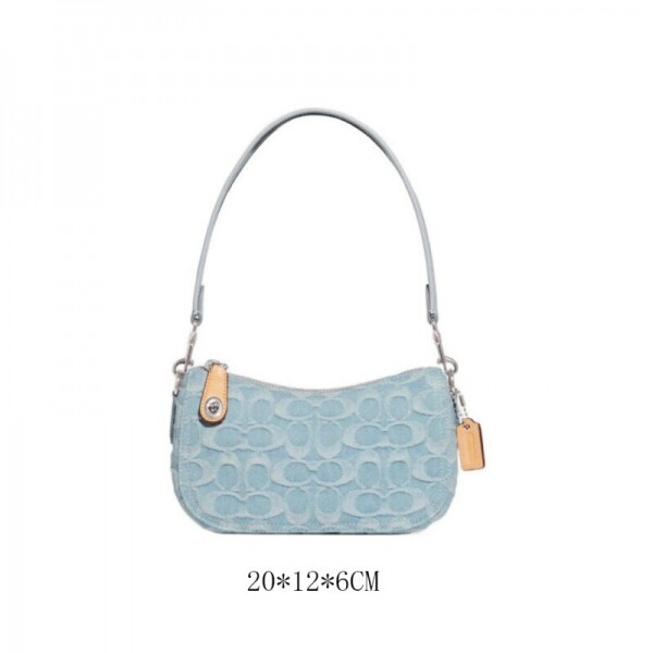 위핑,코치 여성가방 스윙어 20 인 시그니처 데님 LHPPU 숄더백 CJ939blue