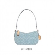 코치 여성가방 스윙어 20 인 시그니처 데님 LHPPU 숄더백 CJ939blue