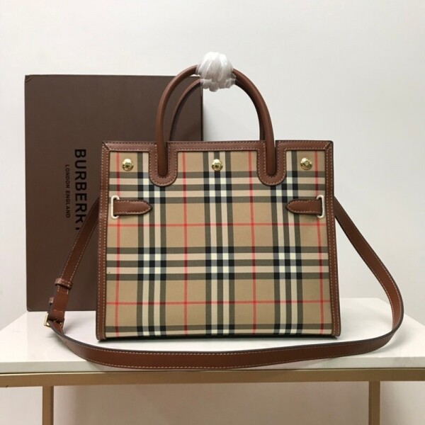위핑,버버리 BURBERRY Title Vintage 빈티지 체크 토트백