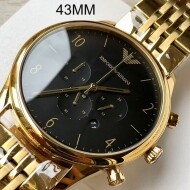 Emporio Armani 엠포리오 아르마니 남성 드레스 시계 골드와 AR1893