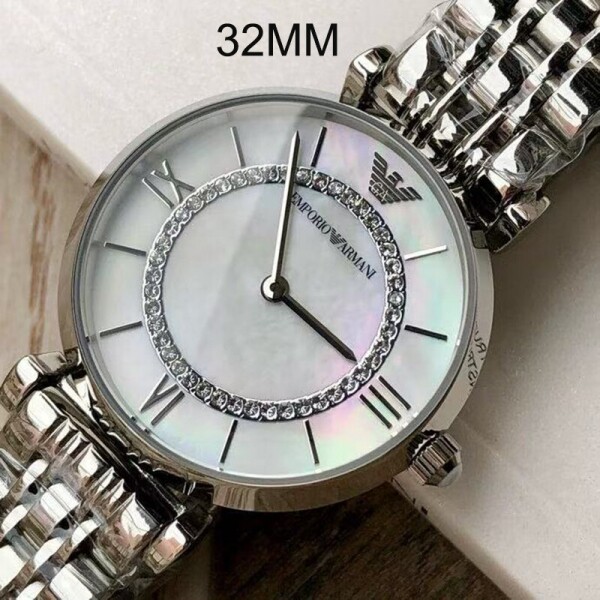 위핑,알마니 시계 클래식 쿼츠 자개 다이얼 시계 메탈 손목시계 AR1908