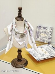 디올 DIOR 빈티지 패턴 디자인 캐주얼 스카프 90*90cm