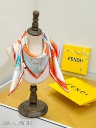 펜디 FENDI 빈티지 패턴 디자인 캐주얼 스카프 90*90cm