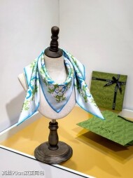 구찌 GUCCI 로고 빈티지 패턴 디자인 캐주얼 스카프 90*90cm