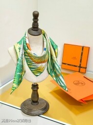 에르메스 Hermès 로고 빈티지 패턴 디자인 캐주얼 스카프 90*90cm