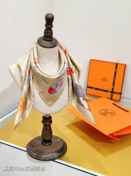 에르메스 Hermès 로고 빈티지 패턴 디자인 캐주얼 스카프 90*90cm
