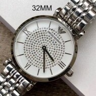 엠포리오아르마니 엠포리오 아르마니 알마니 메탈 큐빅 여성 손목 시계 AR1925